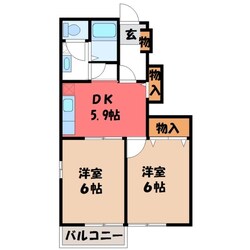 氏家駅 徒歩27分 1階の物件間取画像